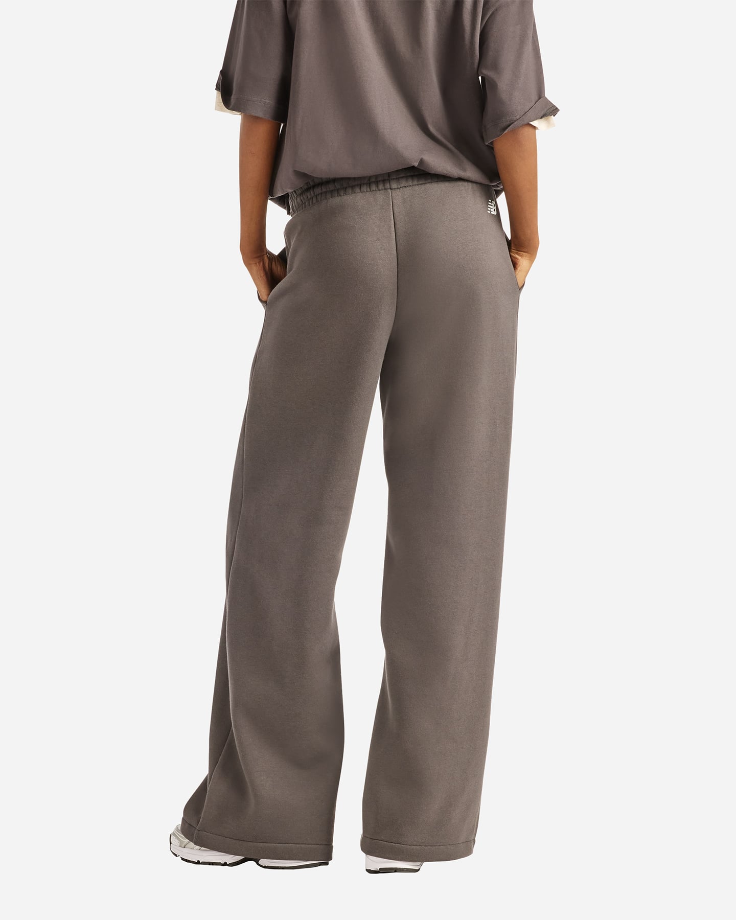 Pantalone training NEW BALANCE WIDE LEG TRACKSIDE W - Grigio - 1 | Cisalfa Sport