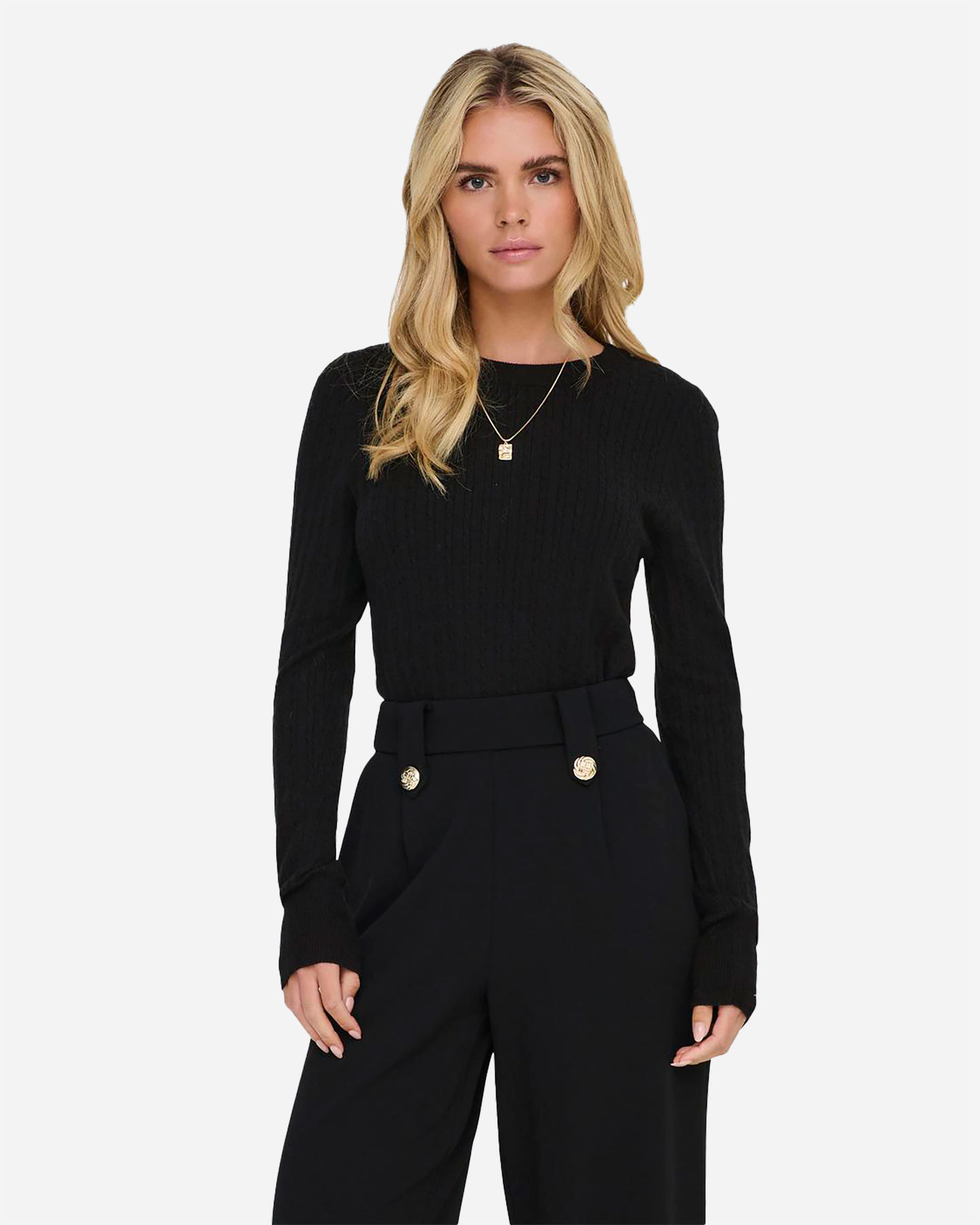 Maglione ONLY TRECCE W - Nero - 2 | Cisalfa Sport