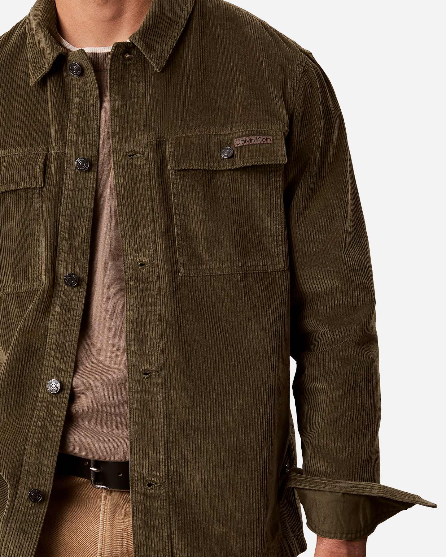 Camicia CALVIN KLEIN JEANS CORDUROY M - Verde - 5 | Cisalfa Sport