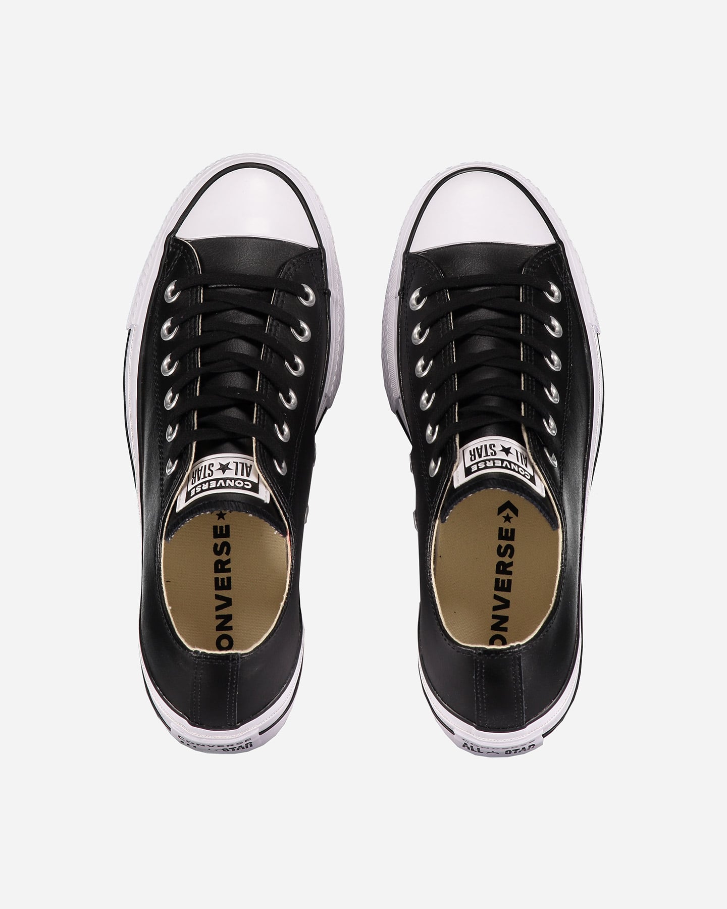 Scarpe sneakers CONVERSE ALL STAR PLATFORM LEATHER OX W - Nero - 3 | Cisalfa Sport