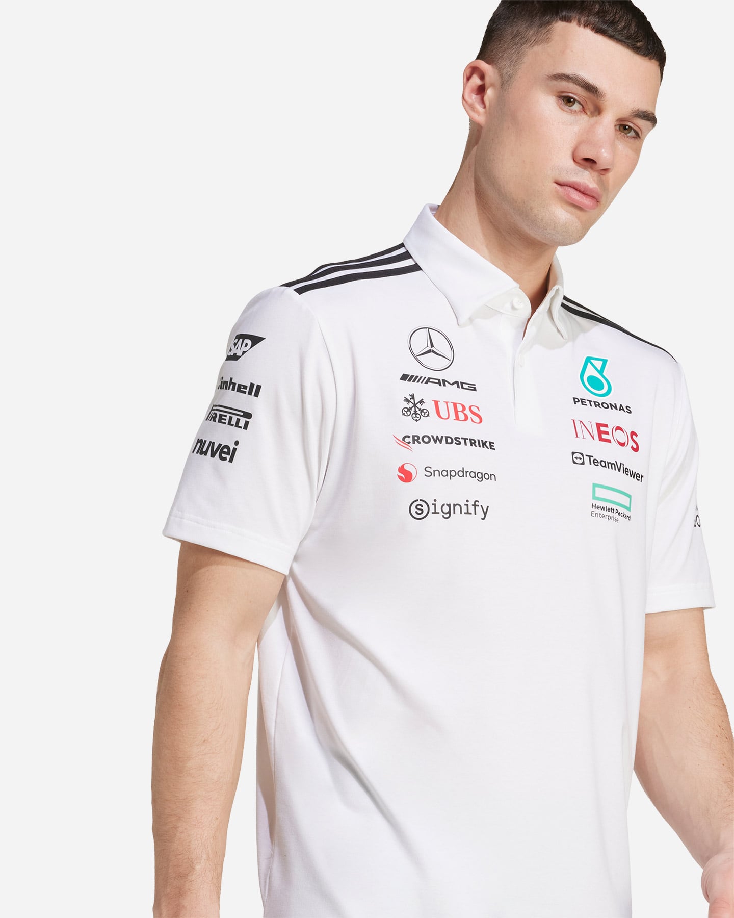 Polo ADIDAS MERCEDES TM M - Bianco - 3 | Cisalfa Sport