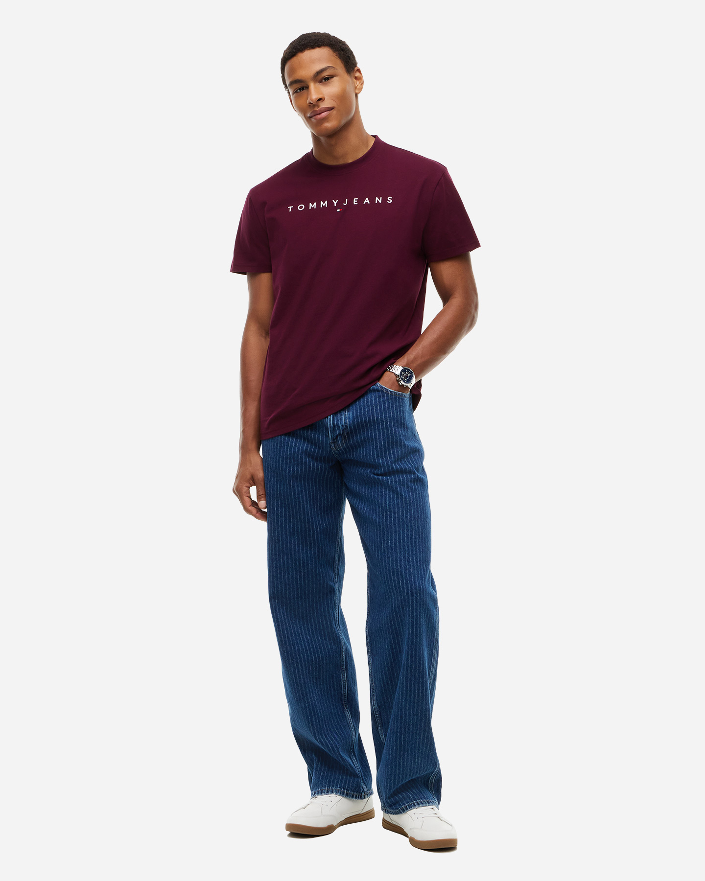T-shirt TOMMY HILFIGER LINEAR LOGO M - Rosso - 3 | Cisalfa Sport