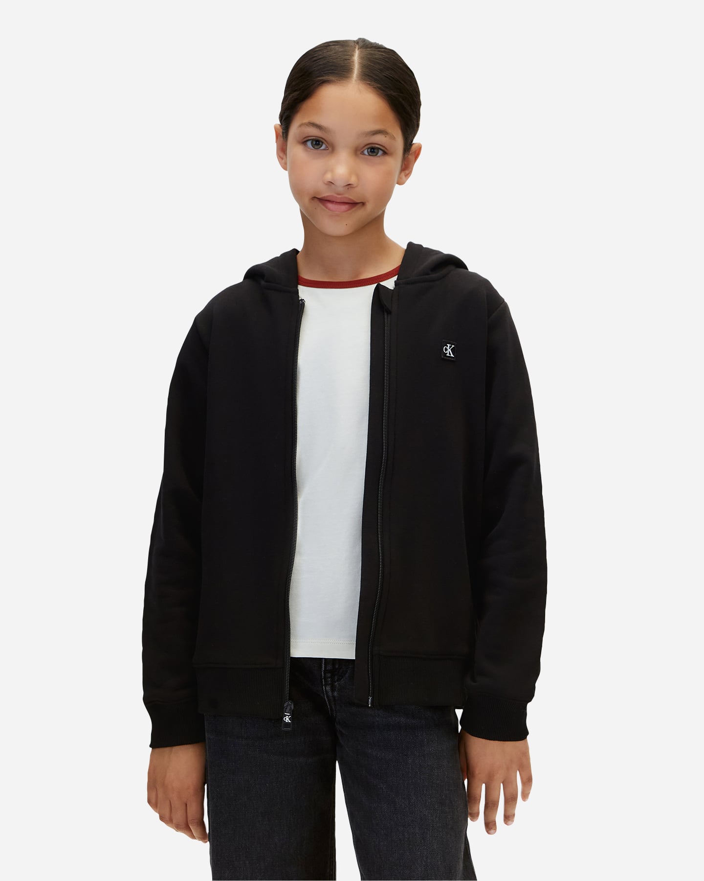 Felpa CALVIN KLEIN JEANS MINI BADGE JR - Nero - 1 | Cisalfa Sport