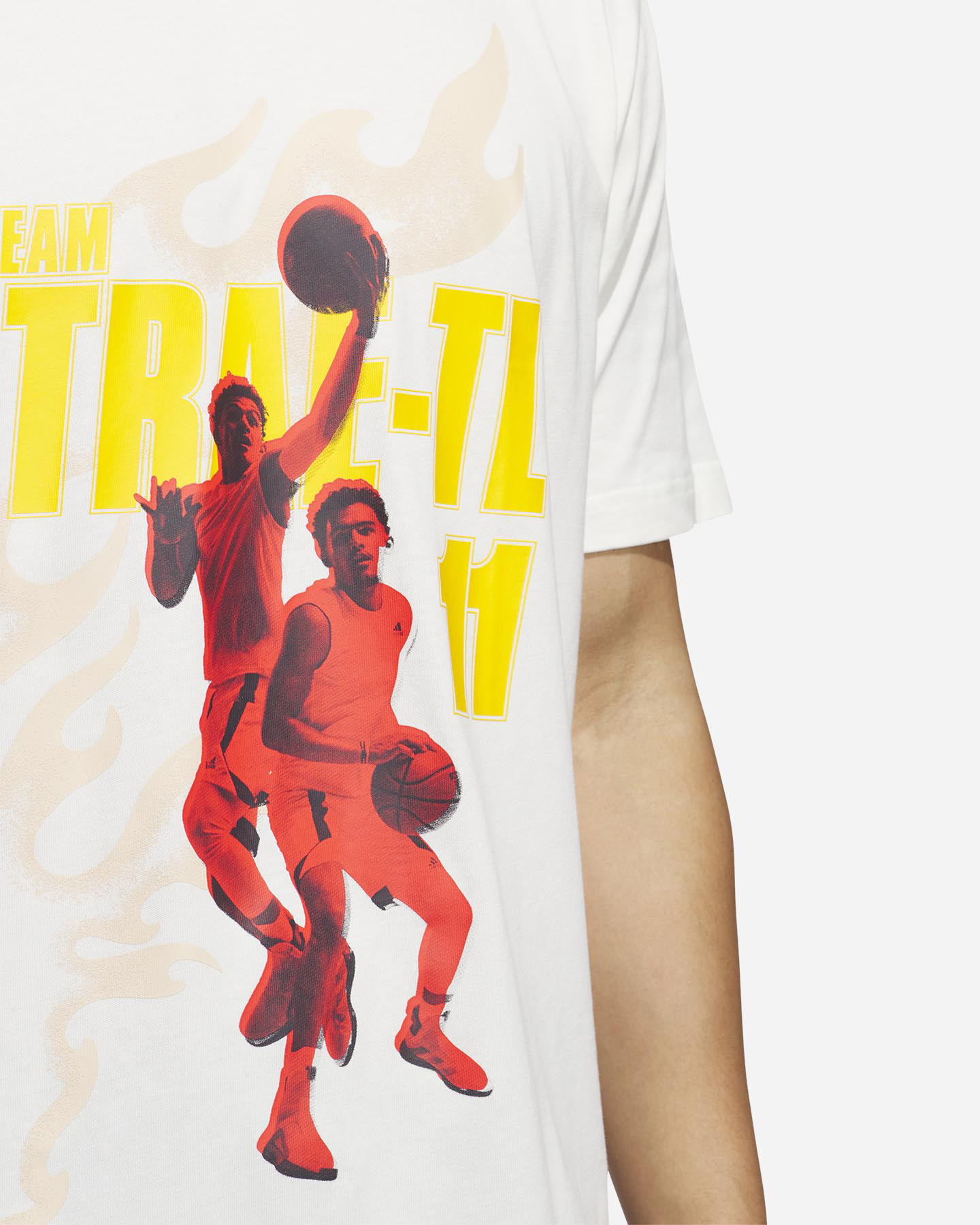 Maglia basket ADIDAS TEAM TRAE M - Bianco - 4 | Cisalfa Sport