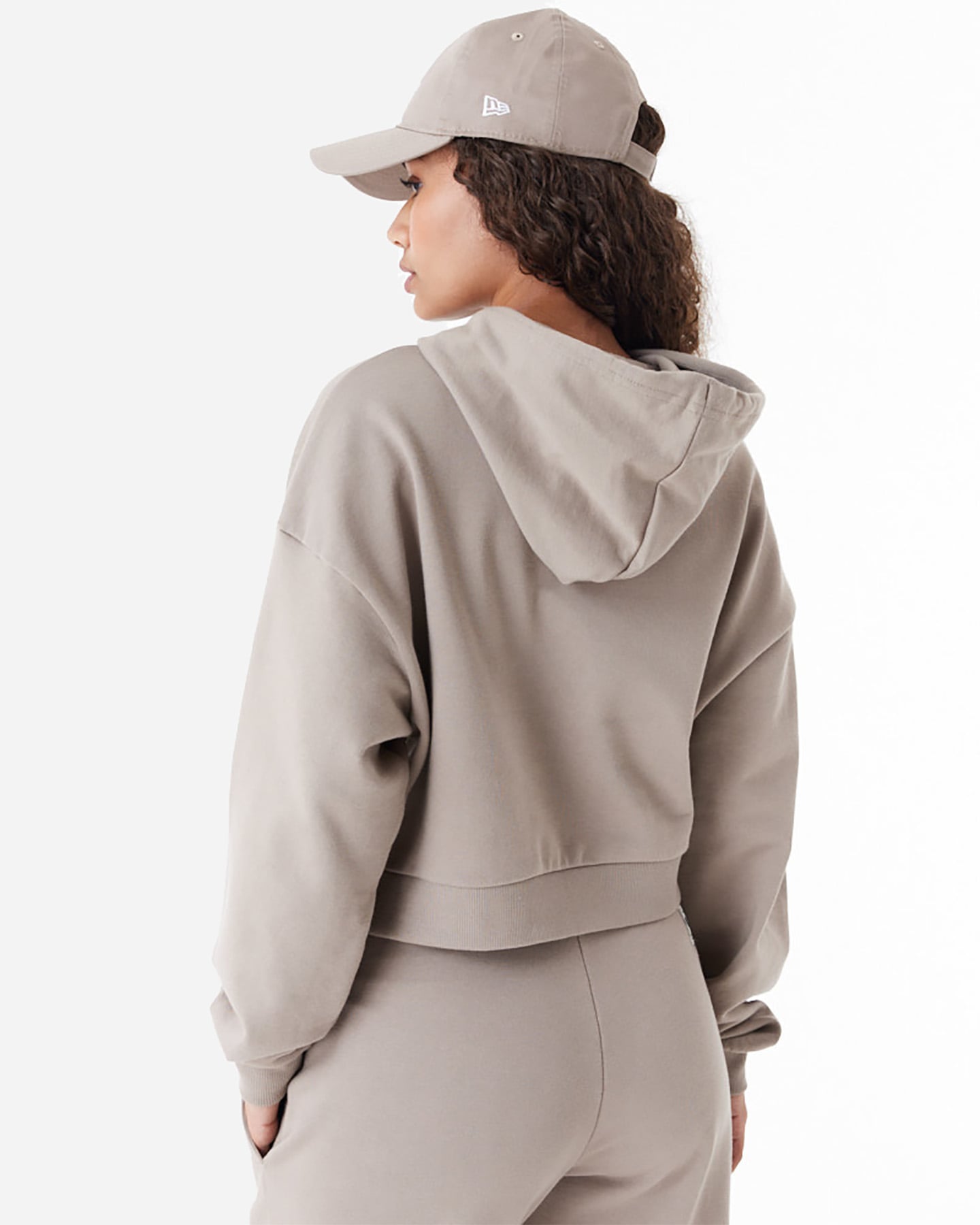 Felpa NEW ERA CROP BIG LOGO W - Beige - 4 | Cisalfa Sport