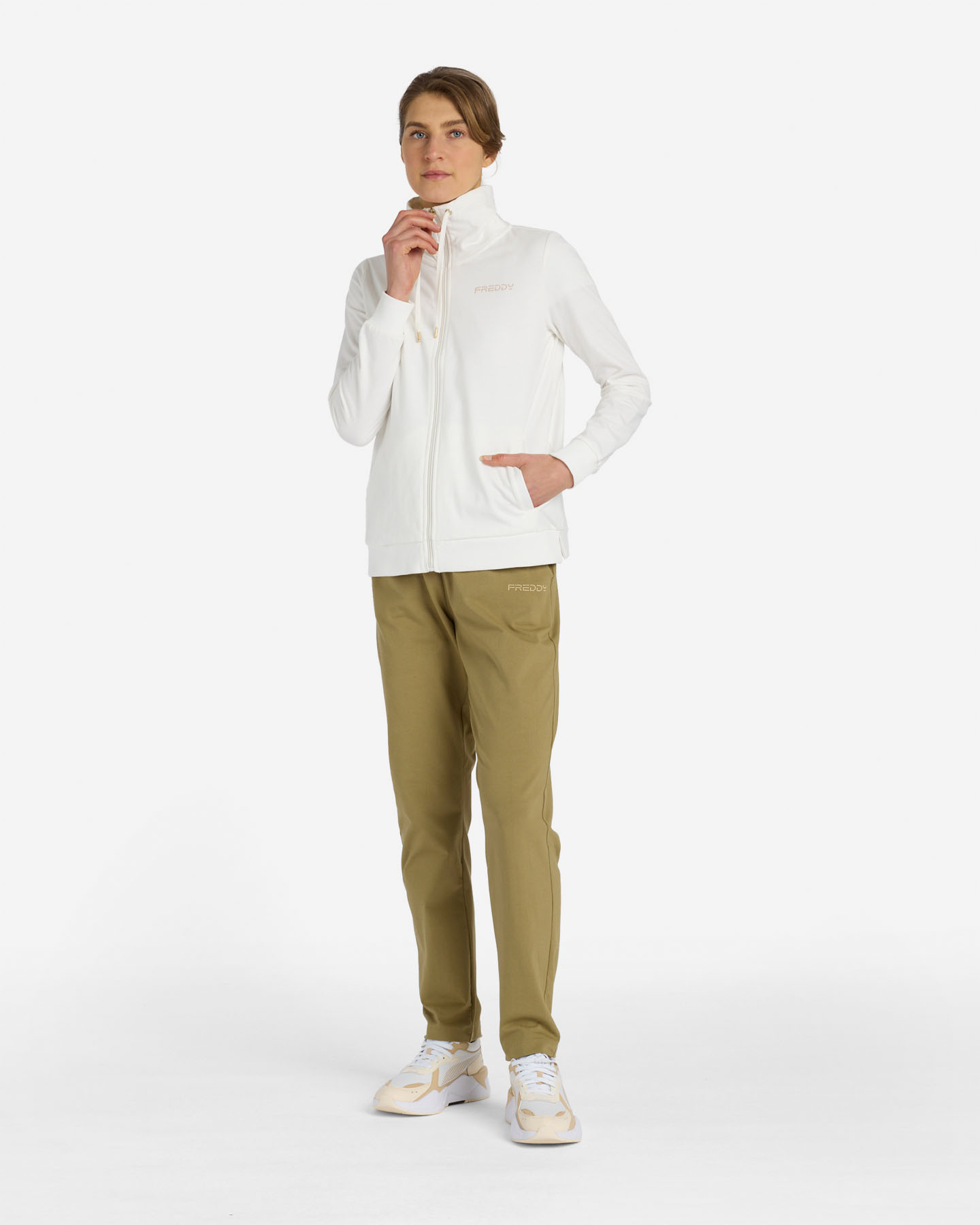 Felpa FREDDY SMALL LOGO W - Bianco - 2 | Cisalfa Sport