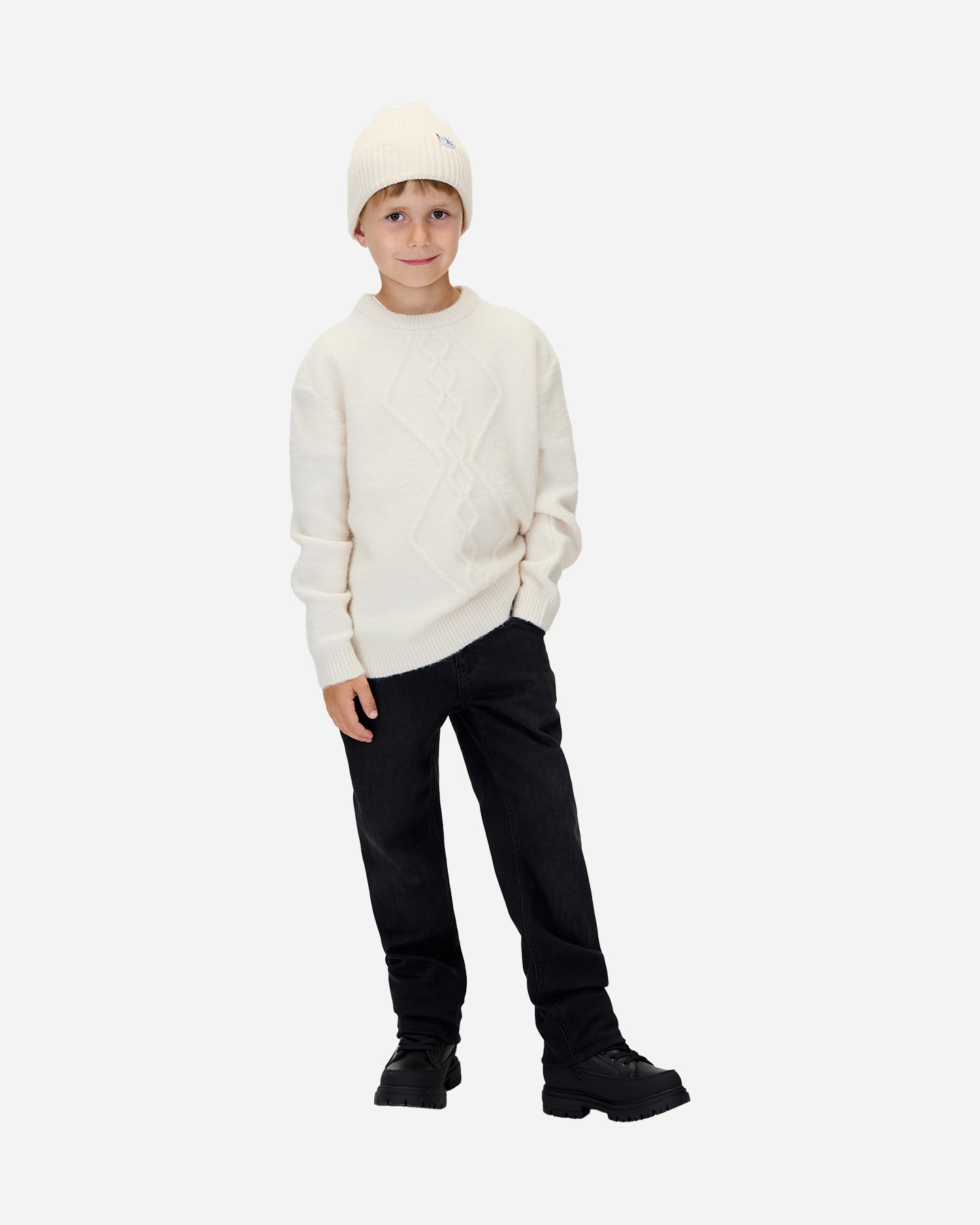 Maglione CALVIN KLEIN JEANS FLUFFY JR - Bianco - 2 | Cisalfa Sport