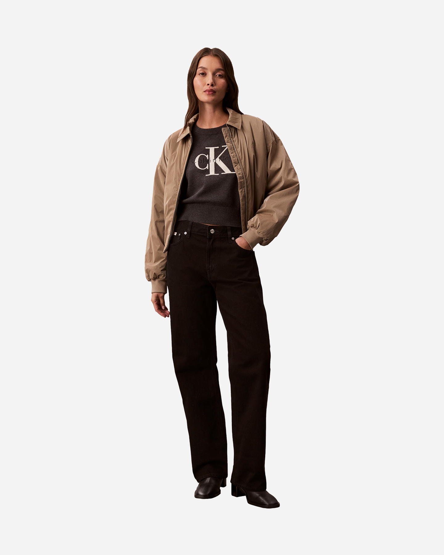 Maglione CALVIN KLEIN JEANS LOGO W - Grigio - 3 | Cisalfa Sport