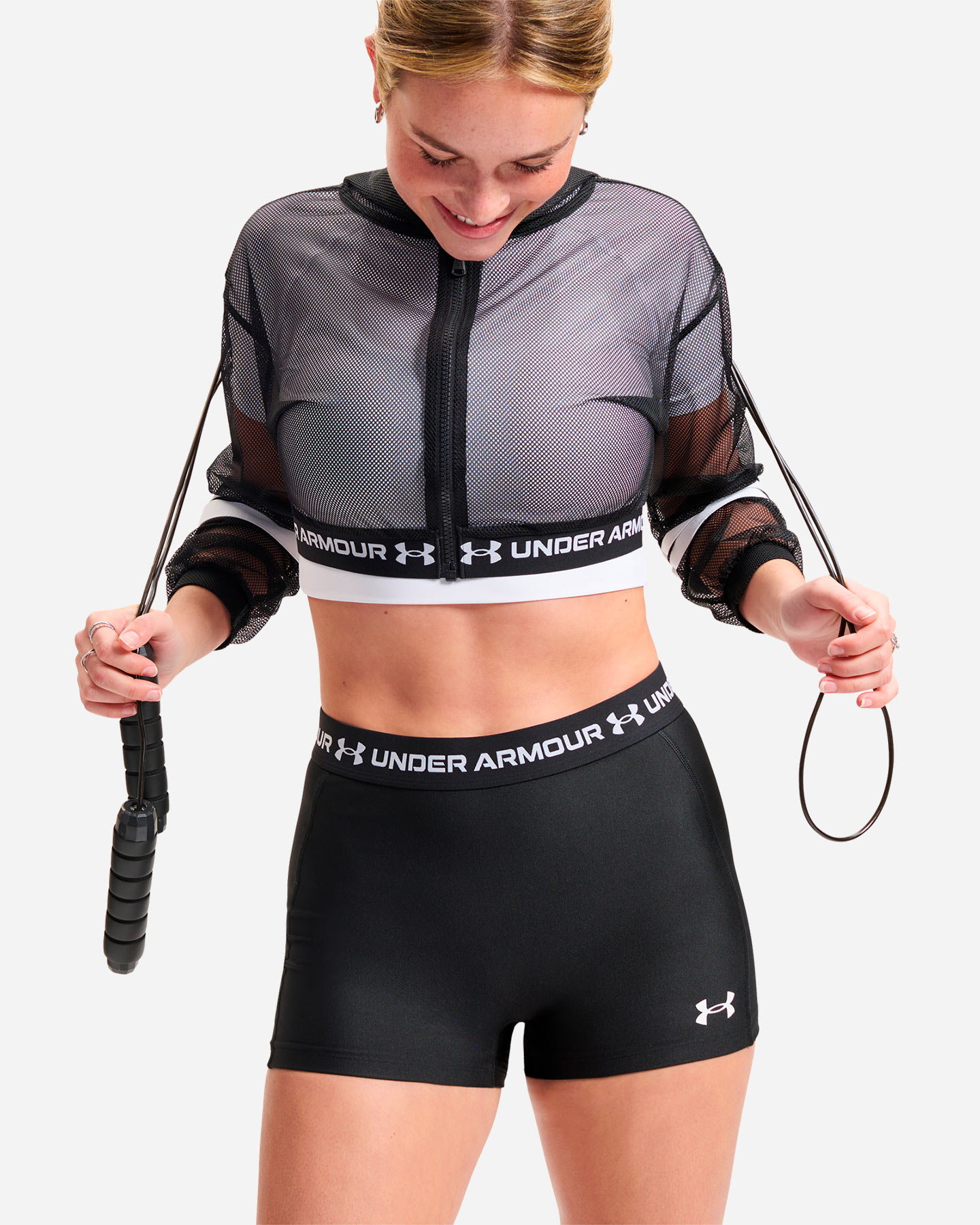 Short training UNDER ARMOUR HEATGEAR W - Nero - 3 | Cisalfa Sport