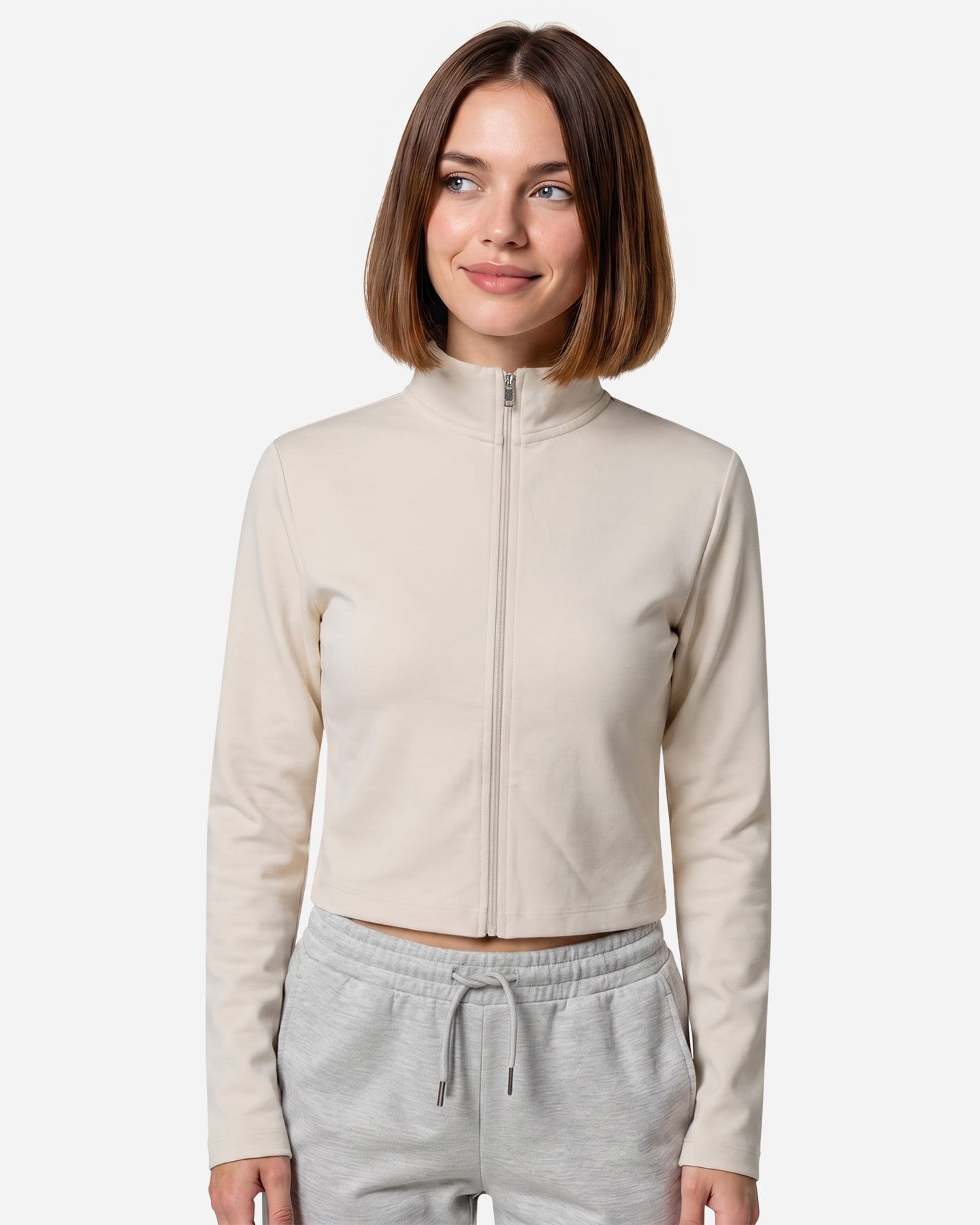 Felpa MIA M INTERLOCK CROP W - Bianco - 2 | Cisalfa Sport
