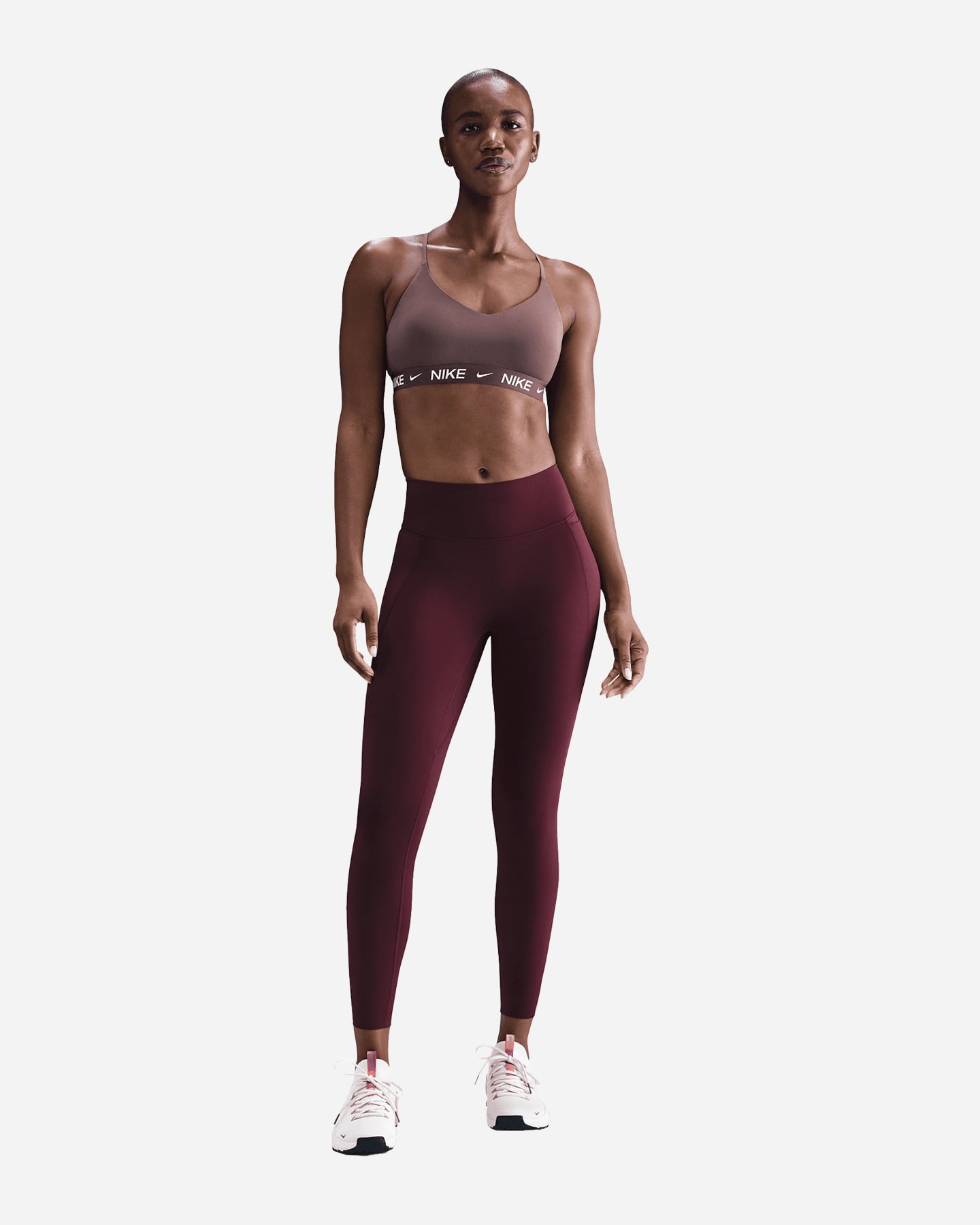 Bra training NIKE LS INDY ELASTIC LOGO W - Marrone - 1 | Cisalfa Sport