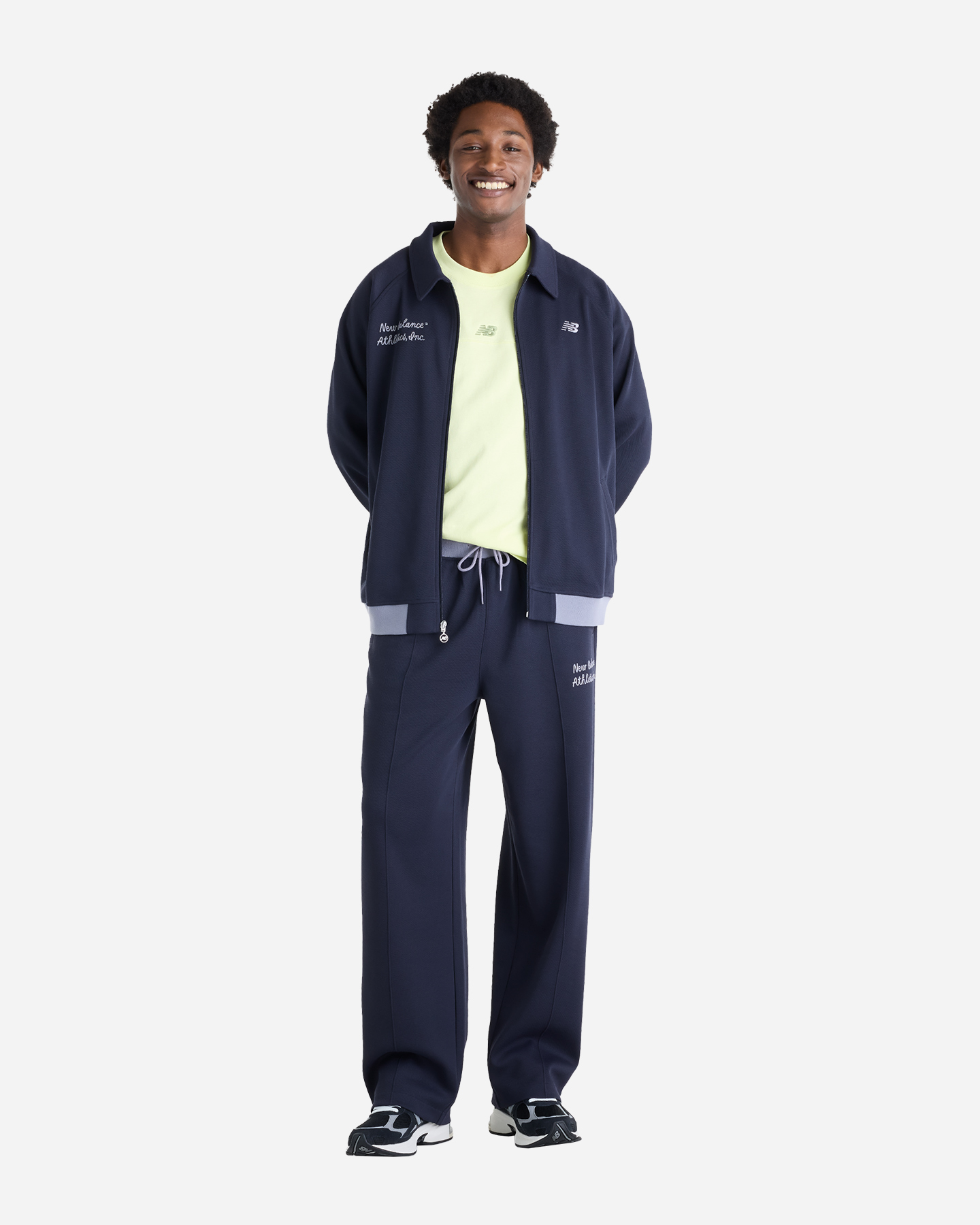 Pantalone NEW BALANCE COLLEGE PIQUET STRAIGHT M - Blu Navy - 2 | Cisalfa Sport