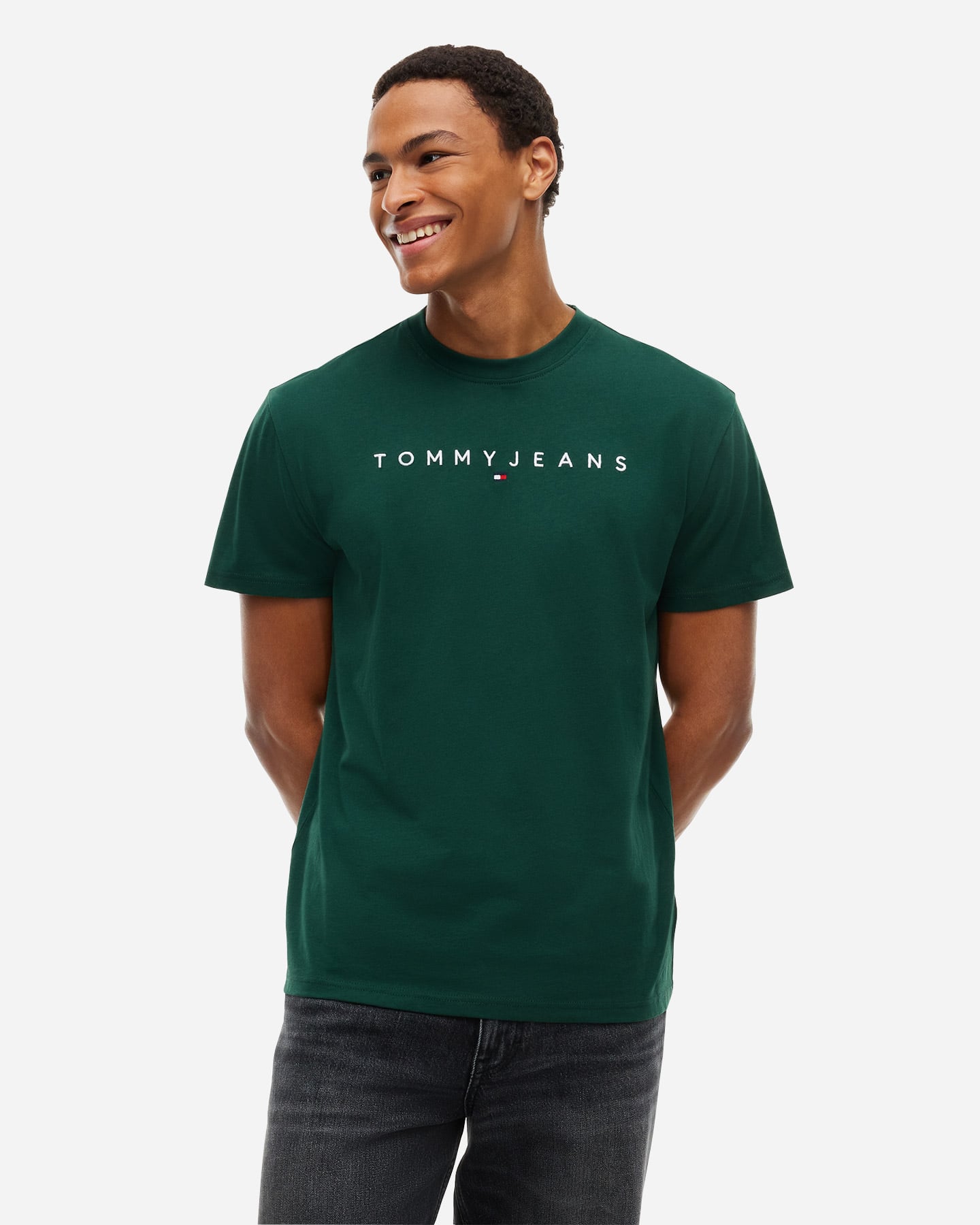T-shirt TOMMY HILFIGER LINEAR LOGO M - Verde - 1 | Cisalfa Sport