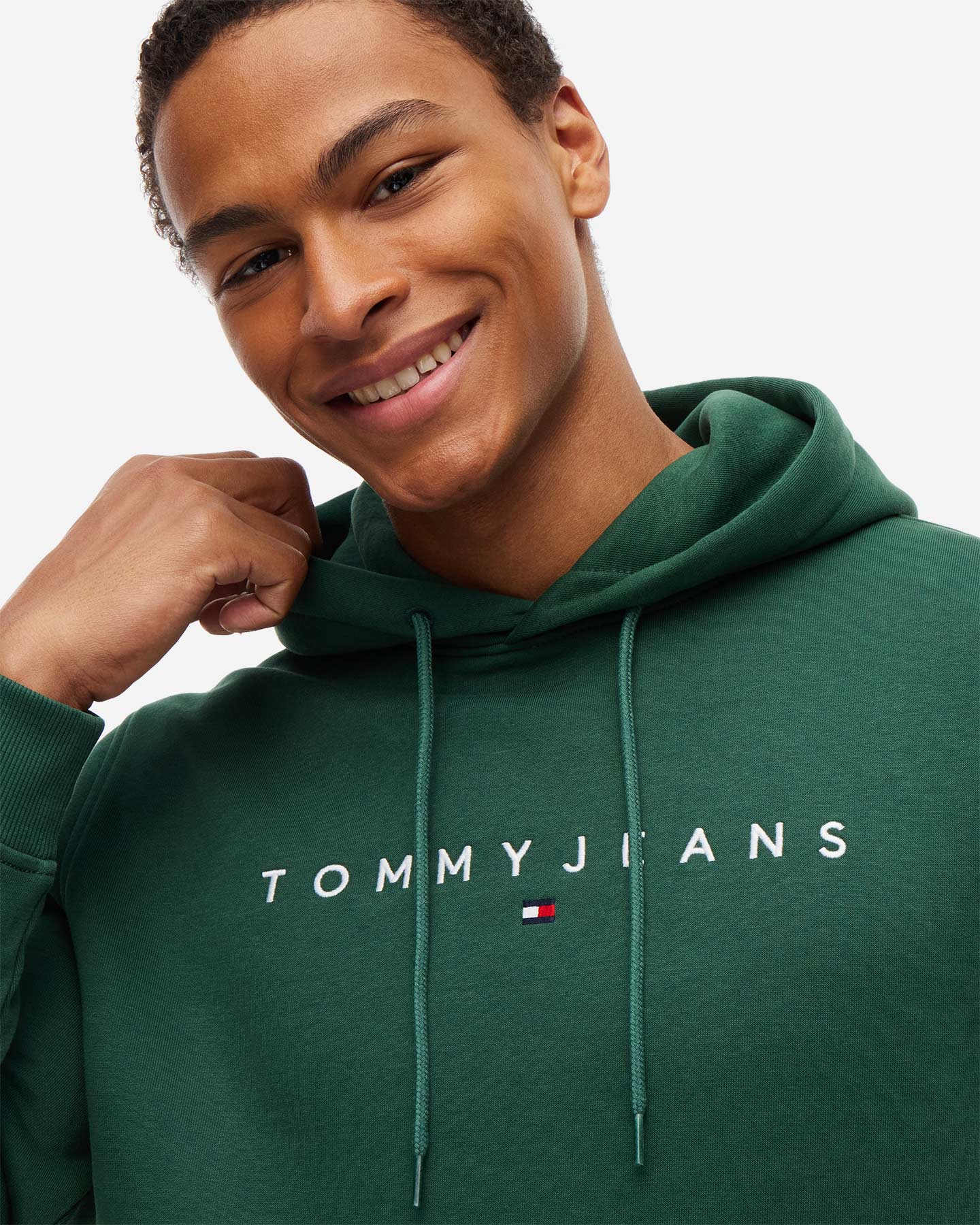 Felpa TOMMY HILFIGER LINEAR LOGO FLEECE M - Verde - 4 | Cisalfa Sport