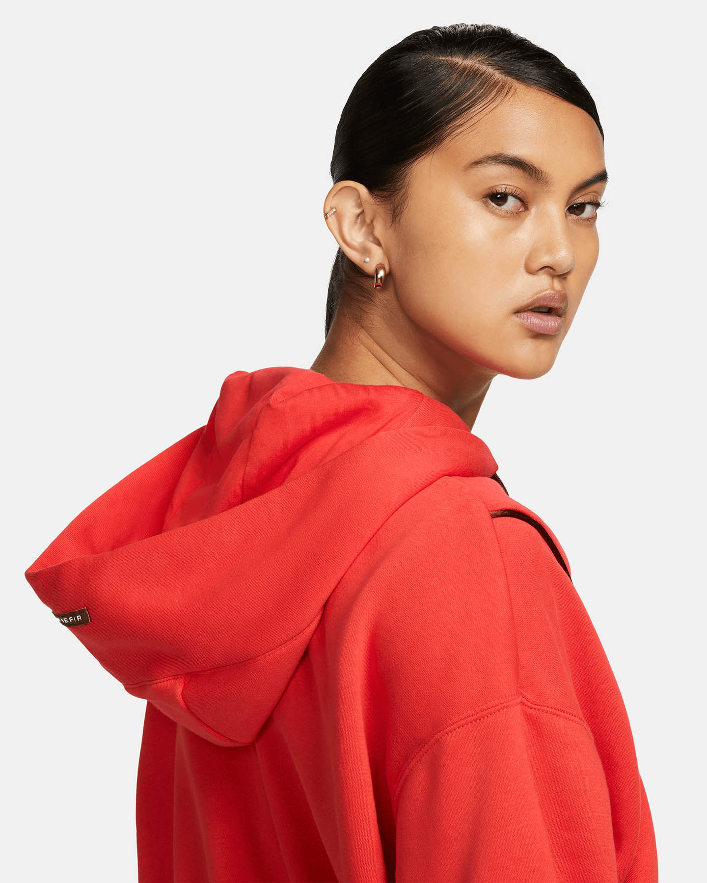 Felpa NIKE CROP AIR PIPING W - Rosso - 2 | Cisalfa Sport