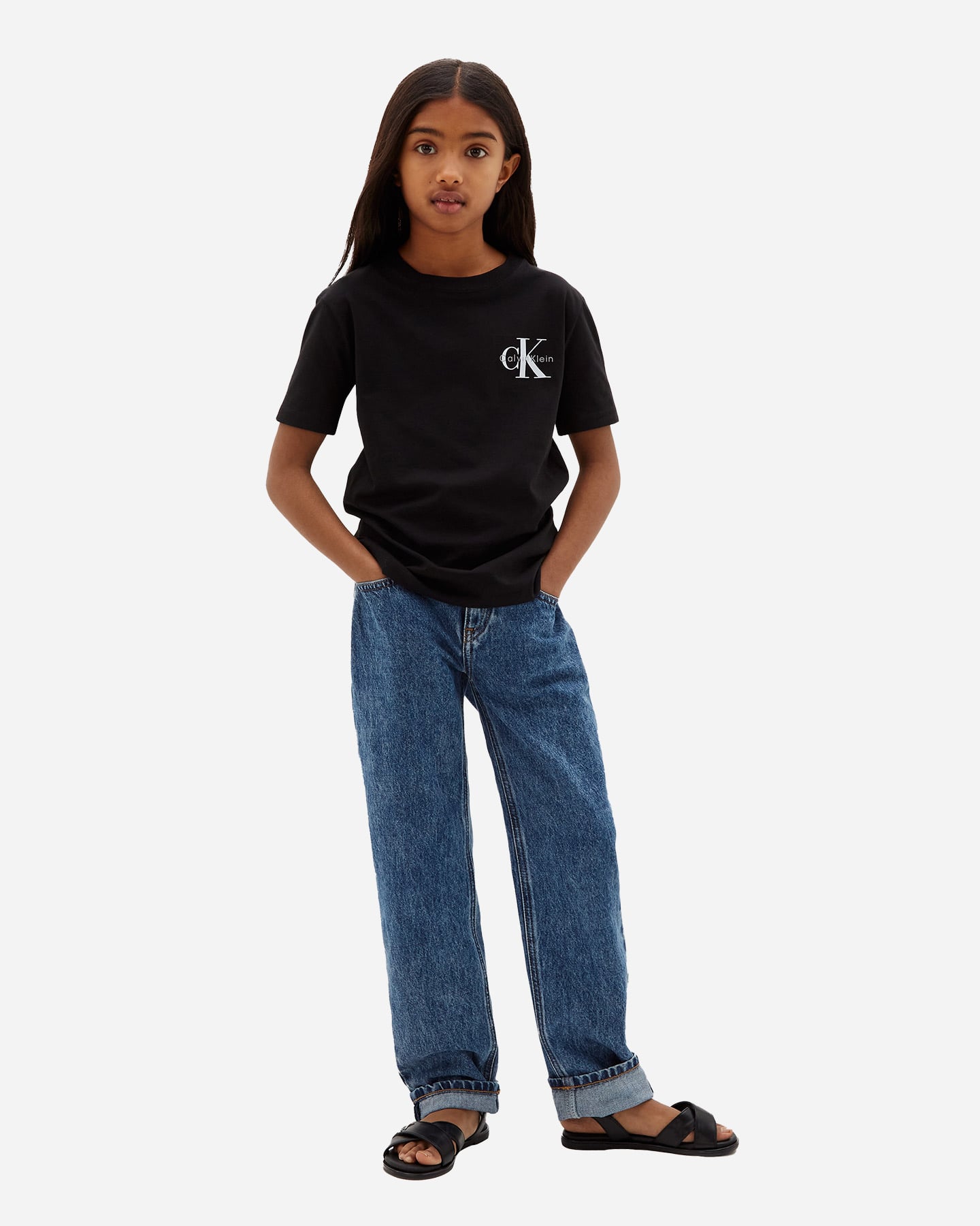 T-shirt CALVIN KLEIN JEANS LOGO JR - Nero - 3 | Cisalfa Sport