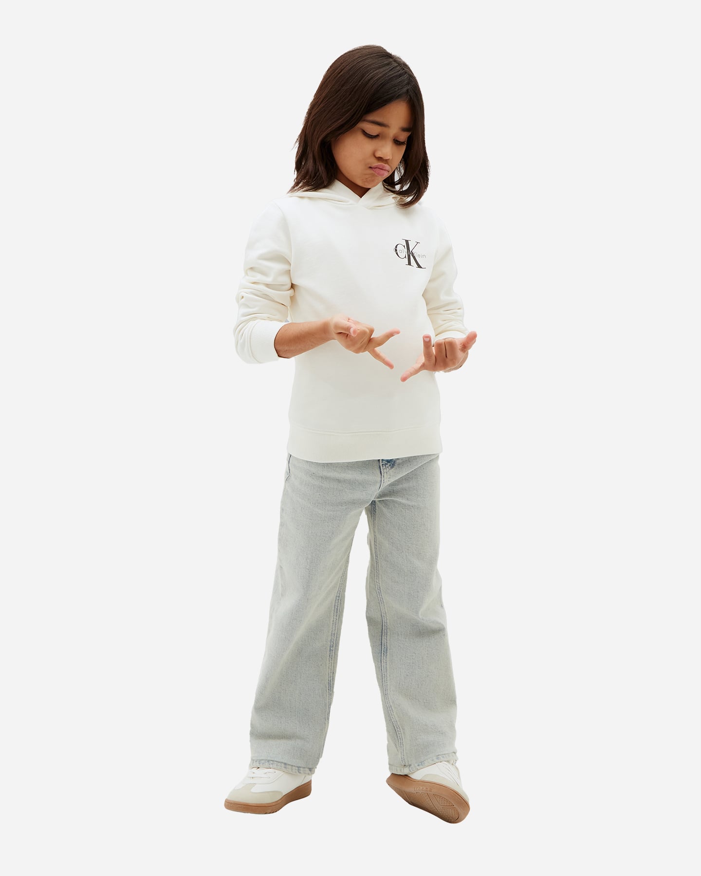 Felpa CALVIN KLEIN JEANS LOGO JR - Bianco - 4 | Cisalfa Sport