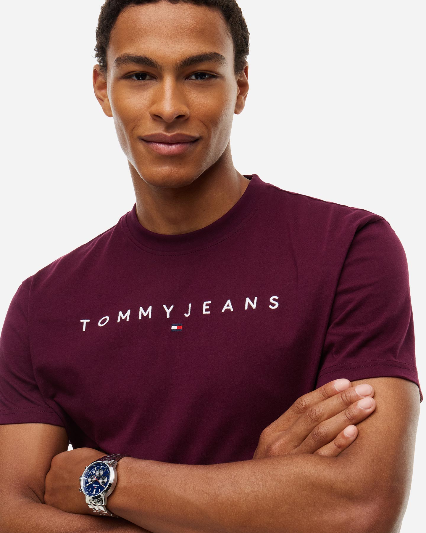 T-shirt TOMMY HILFIGER LINEAR LOGO M - Rosso - 4 | Cisalfa Sport
