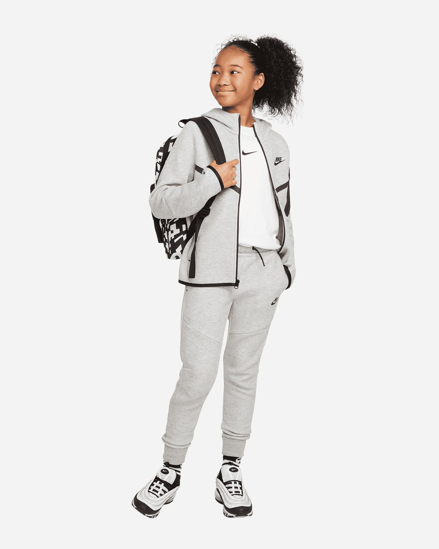 Pantalone NIKE TECH FLEECE 2 JR - Grigio - 5 | Cisalfa Sport