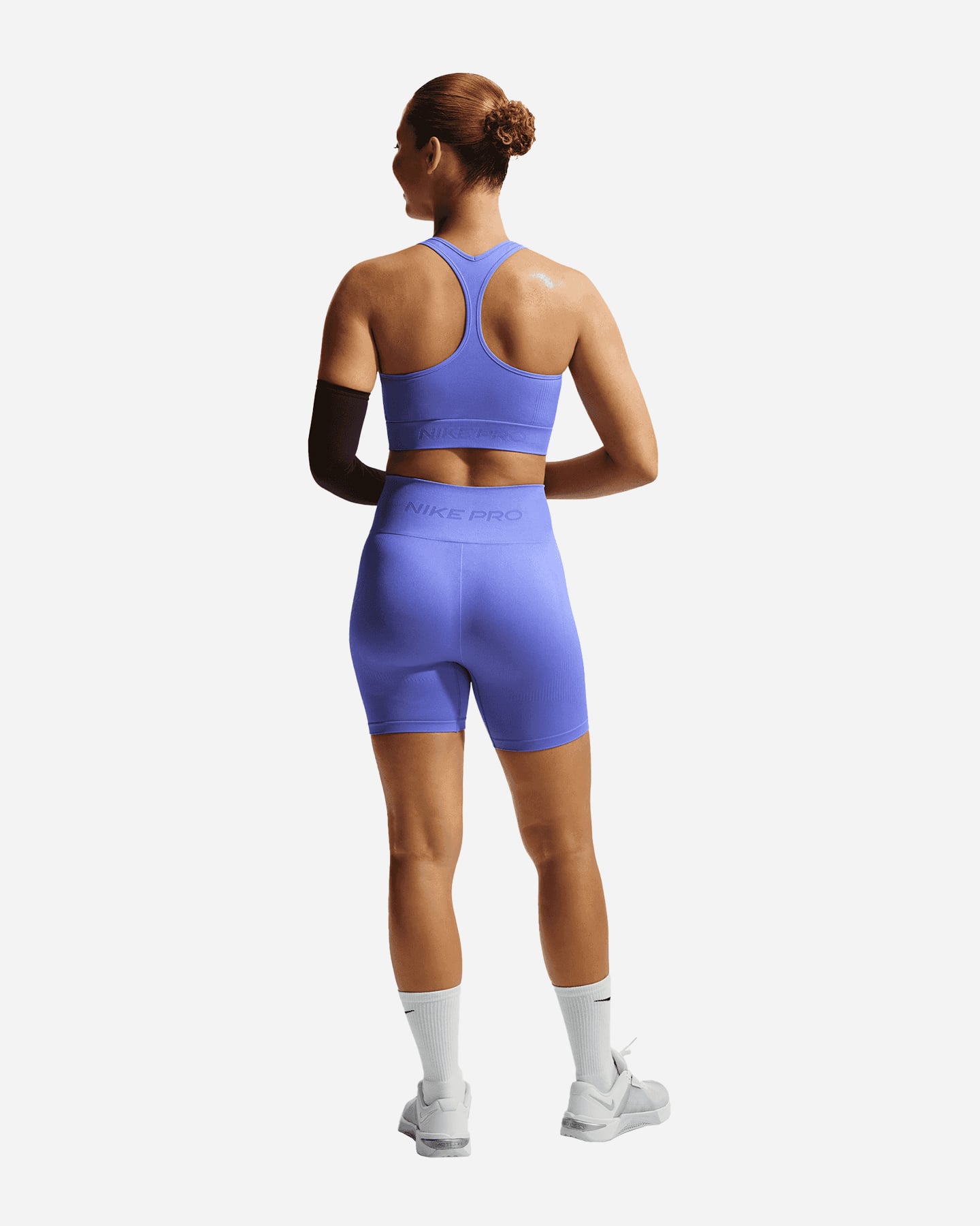 Canotta training NIKE VOGATORE SEAMLESS CROP PRO W - Blu - 3 | Cisalfa Sport