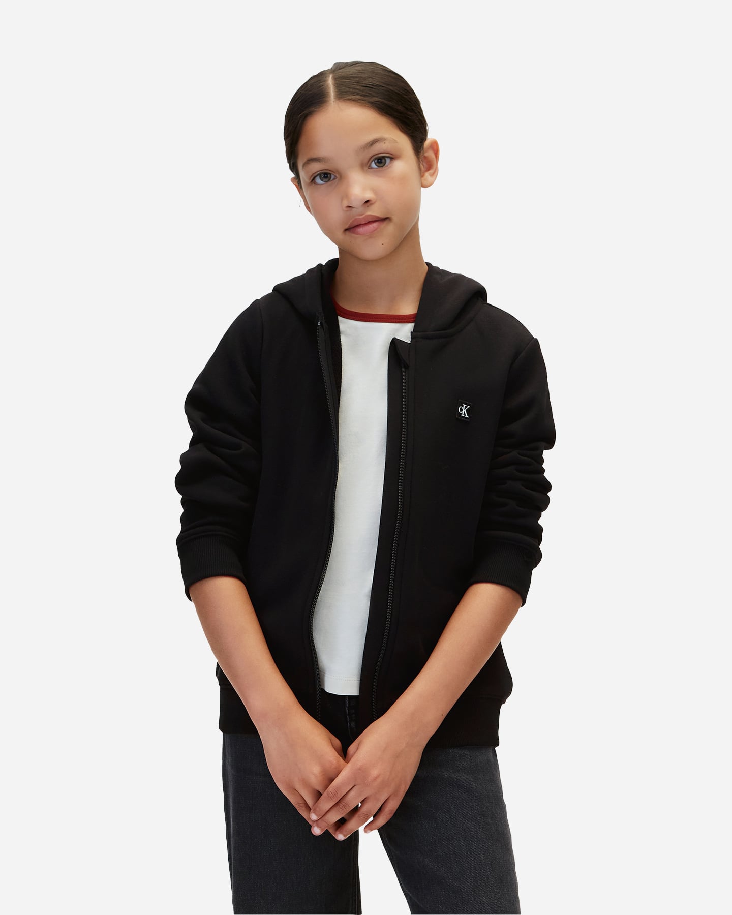 Felpa CALVIN KLEIN JEANS MINI BADGE JR - Nero - 2 | Cisalfa Sport