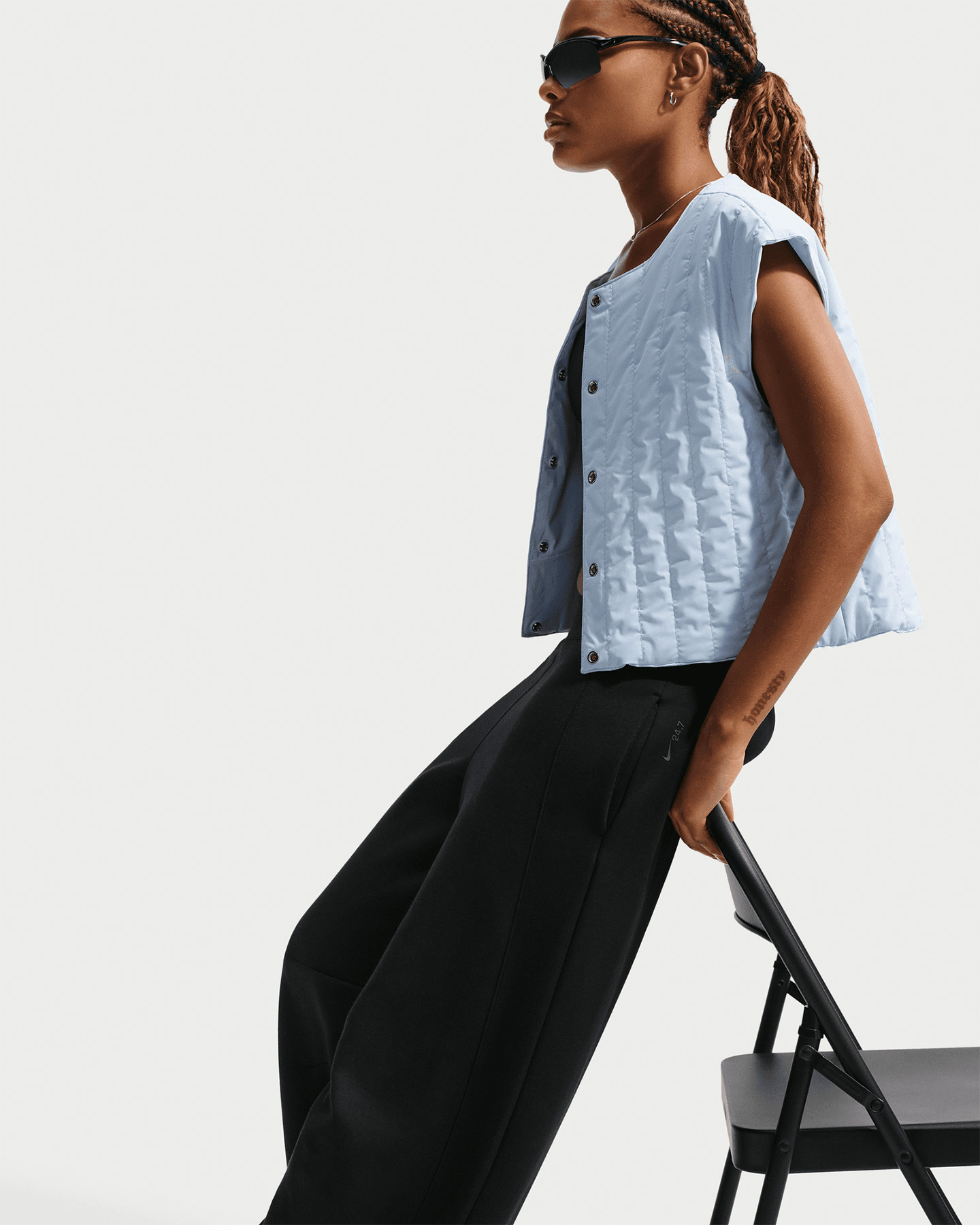 Pantalone NIKE WIDE LEG SOFT 24/7 W - Nero - 5 | Cisalfa Sport